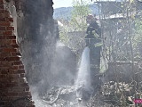 Pożar przy ul. Kuźnickiej 1 w Pieszycach