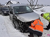 Zderzenie volkswagena z ciężarówką na ósemce