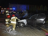 Pożar BMW w Dzierżoniowie