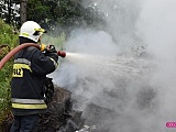 Pożar pomiędzy Dzierżoniowem a Pieszycami