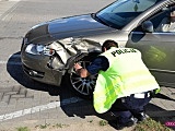 Zderzenie ciągnika rolniczego z audi