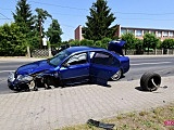 Zderzenie skody z audi w Łagiewnikach