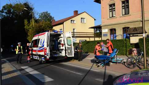 Potrącenie rowerzysty w Dzierżoniowie