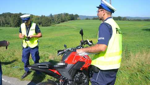 Wypadek z udziałem dwóch motocyklistów