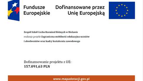 Dofinansowanie dla uczniów Zespół Szkół Cechu Rzemiosł Różnych w Bielawie