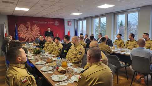 Spotkanie opłatkowe w Komendzie Powiatowej Państwowej Straży Pożarnej