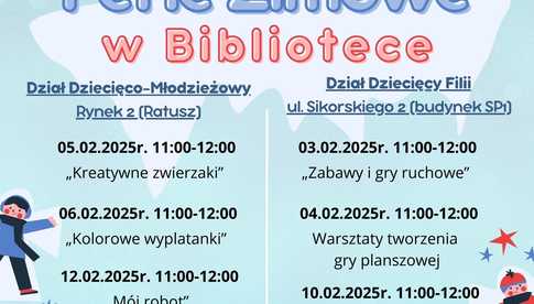 Zajęcia w czasie ferii w dzierżoniowskiej bibliotece