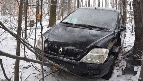 Renault spadł ze skarpy