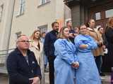 Protest pracowników ochrony zdrowia w Dzierżoniowie i Bielawie