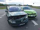 Zderzenie renault i volkswagena
