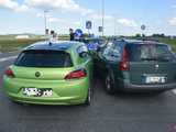 Zderzenie renault i volkswagena