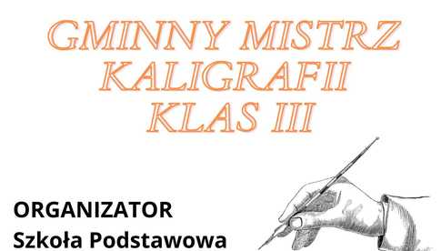Gminny Mistrz Kaligrafii Klas III