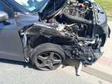 Zderzenie mercedesa i seata w Pieszycach
