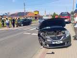 Zderzenie mercedesa i seata w Pieszycach