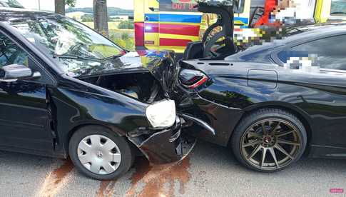 Zderzenie volkswagena z bmw w Niemczy