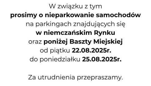 Uwaga! Nie parkuj na niemczańskim Rynku!
