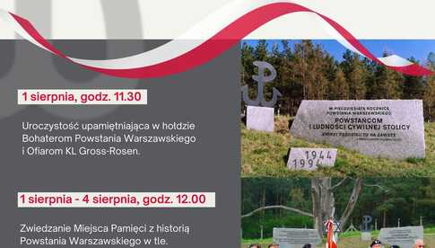 1.08, Rogoźnica: Uroczystość upamiętniająca 80. rocznicę wybuchu powstania warszawskiego w Muzeum Gross-Rosen