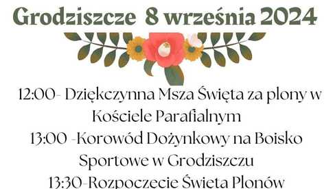 8.09, Grodziszcze: Dożynki Parafialne