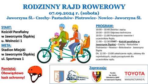 7.09, Jaworzyna Śląska: Rodzinny Rajd Rowerowy