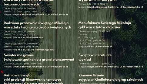 Świąteczne wydarzenia w Miejskiej Bibliotece Publicznej. Zobaczcie, co będzie się działo!