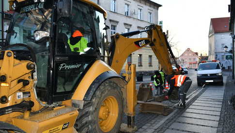 Prace ziemne w ulicy Stefana Żeromskiego 