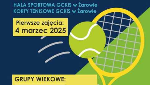 GCKiS w Żarowie zaprasza na treningi tenisa ziemnego. Rusza nabór do szkółki