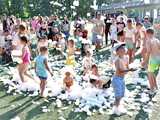 [WIDEO/FOTO] Tysiące baniek, mydlana wyspa i mnóstwo dobrej zabawy. Trwa 8. Mydlany Park Festiwal w Żarowie