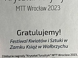 Zamek Książ ma Kryształ Turystyki za Festiwal Kwiatów [Foto]