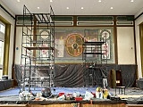 Odkryto malowidło przedstawiające herb Wrocławia. Teraz trwają prace konserwatorskie [Foto]
