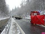 Śmiertelny wypadek dwóch ciężarówek i busa na trasie Bardo - Kłodzko