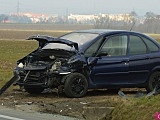 Zderzenie trzech osobówek na skrzyżowaniu dk8 i zjazdu na Tarnów