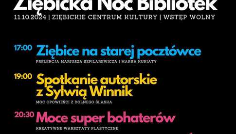 11.10, Jubileuszowa Ziębicka Noc Bibliotek w Ziębickim Centrum Kultury 