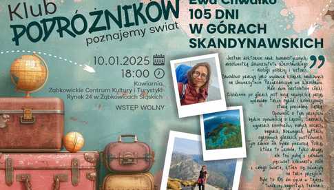 10.01, Klub podróżników w Ząbkowicach Śląskich. Spotkanie z Ewą Chwałko