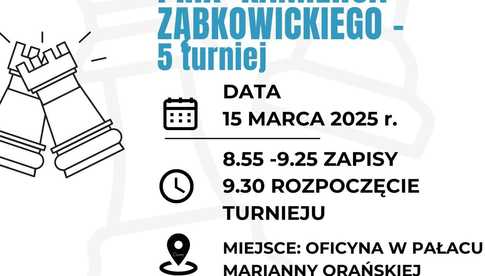 15.03, Kamieniec Ząbkowicki: Szachowe Grand Prix - 5. turniej