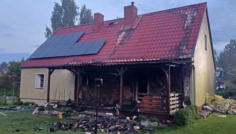 Pożar domu jednorodzinnego w Ząbkowicach Śląskich